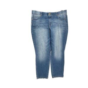 D. Jeans Ankle Skinny Women's size 18W Dark Wash Blue Denim Jeans